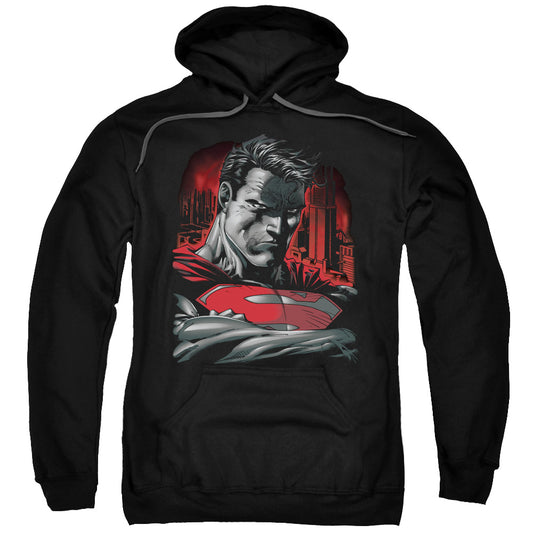 Superman Man Of Steel Mens Hoodie Black