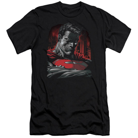 Superman Man Of Steel Premium Bella Canvas Slim Fit Mens T Shirt Black