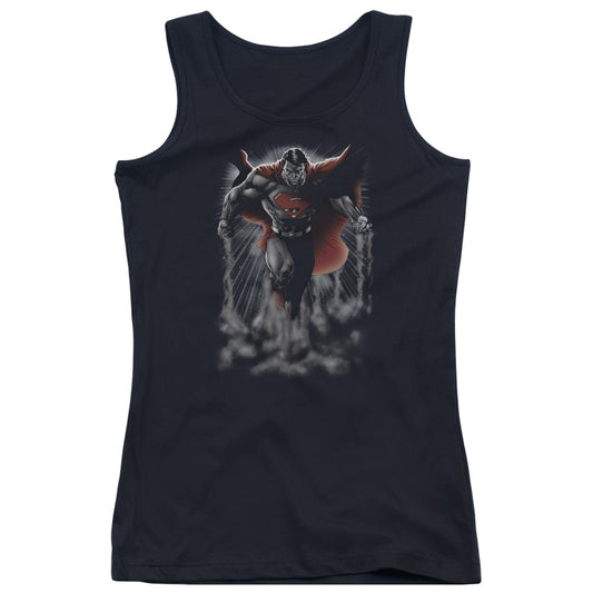 Superman Above The Clouds Womens Tank Top Shirt Black