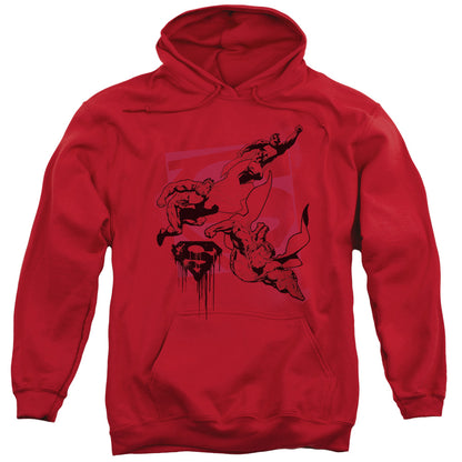 Superman Omnipresent Mens Hoodie Red