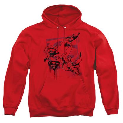 Superman Omnipresent Mens Hoodie Red