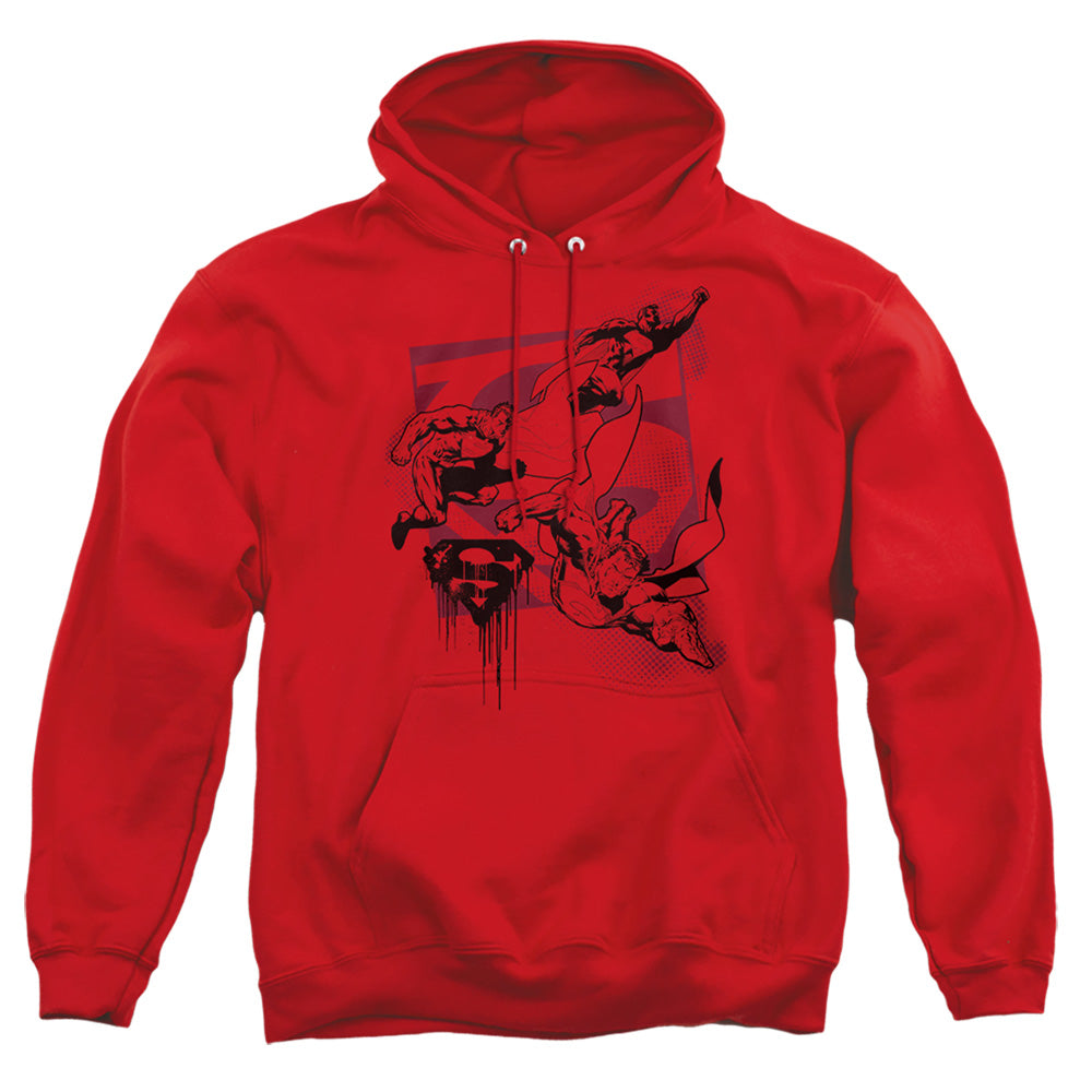 Superman Omnipresent Mens Hoodie Red