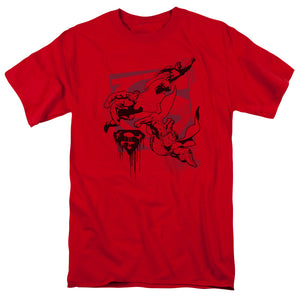 Superman Omnipresent Mens T Shirt Red