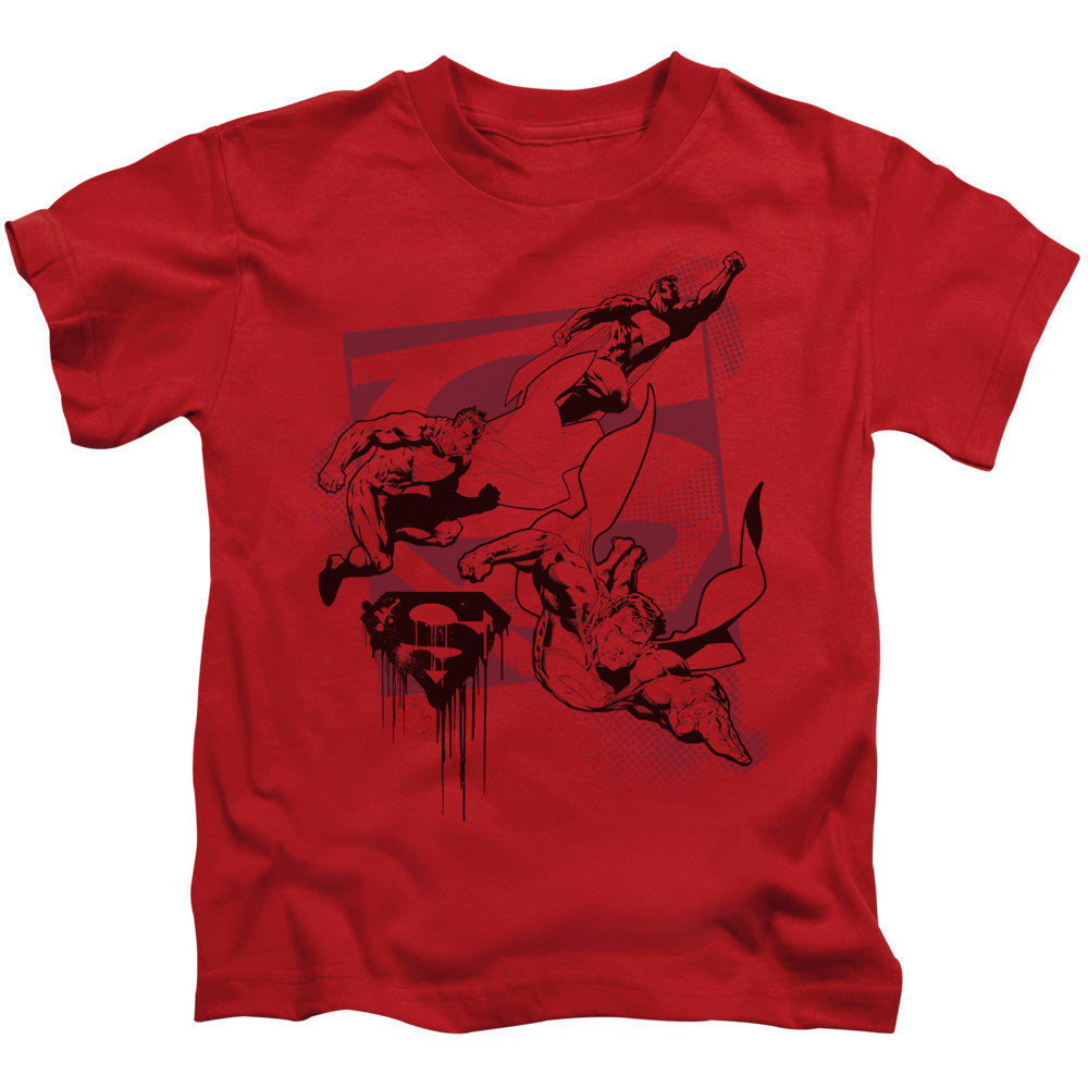 Superman Omnipresent Juvenile Kids Youth T Shirt Red