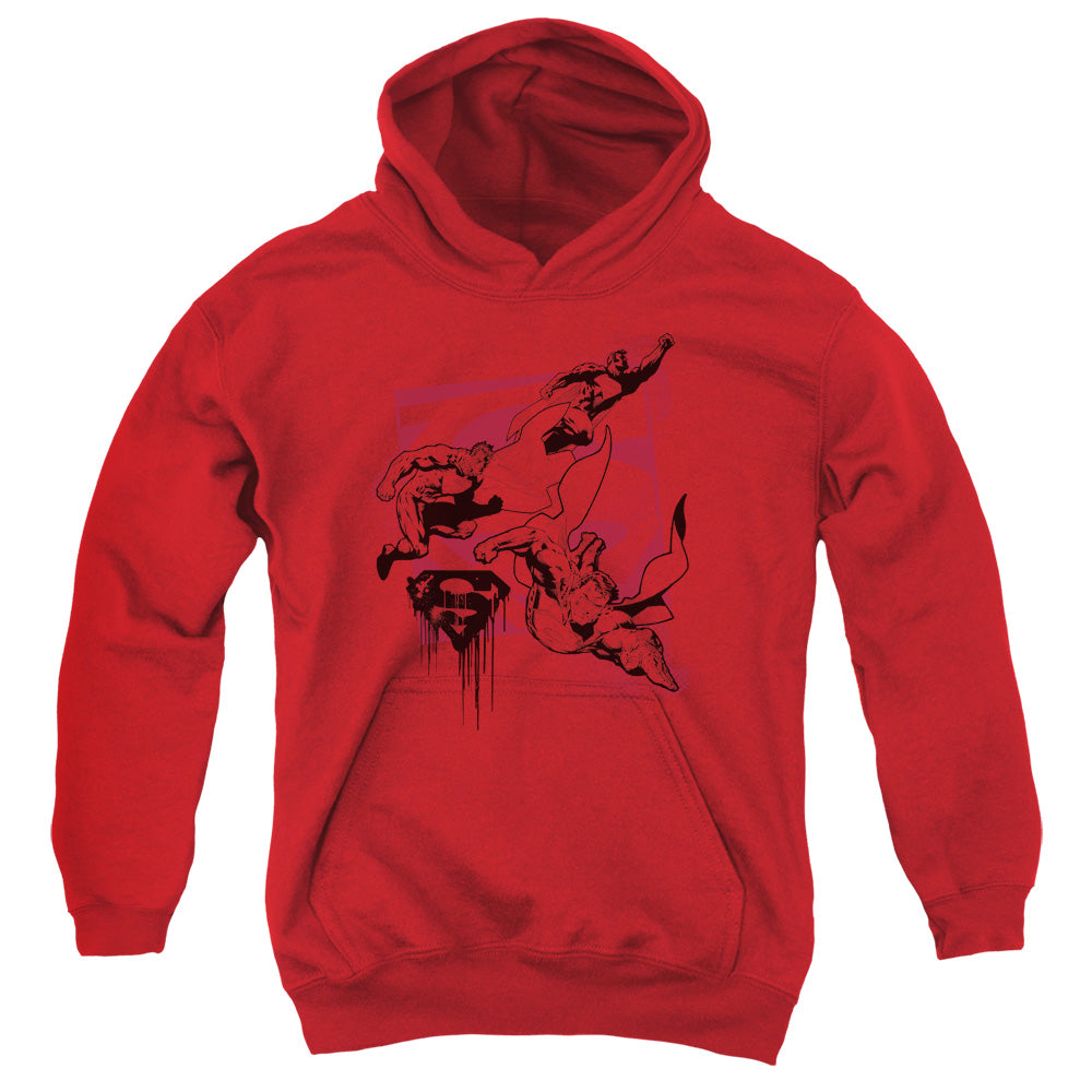 Superman Omnipresent Kids Youth Hoodie Red