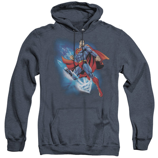 Superman Crystallize Heather Mens Hoodie Navy