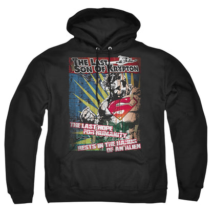 Superman Last Hope Mens Hoodie Black