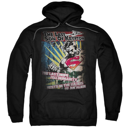 Superman Last Hope Mens Hoodie Black