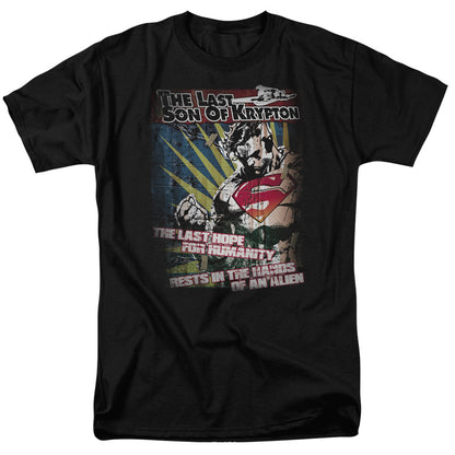 Superman Last Hope Mens T Shirt Black