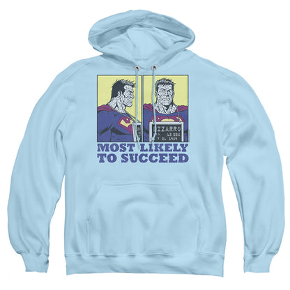 Superman Most Likely Mens Hoodie Light Blue