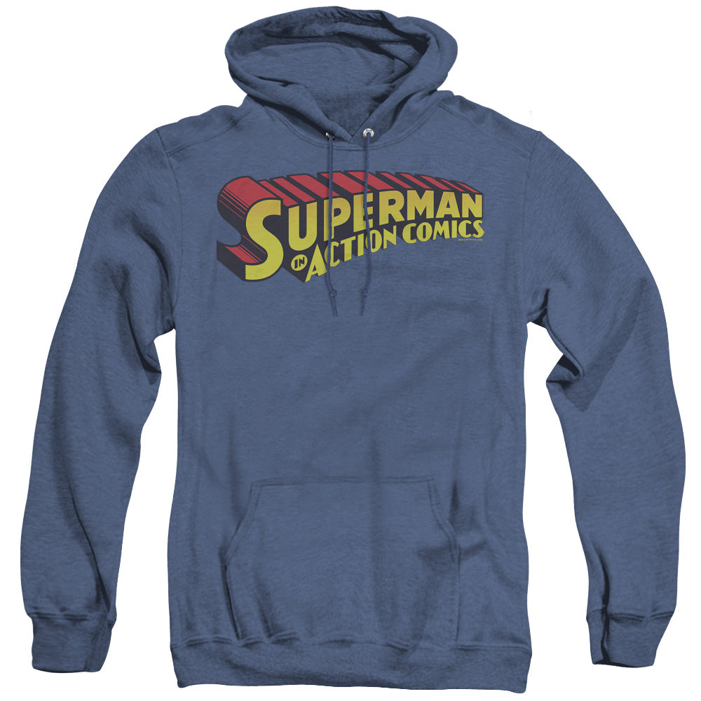 Superman Superman In Heather Mens Hoodie Royal Blue