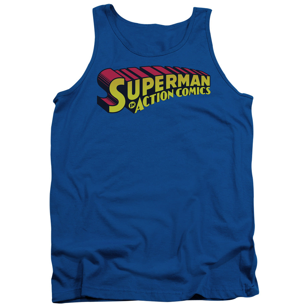 Superman Superman In Mens Tank Top Shirt Royal Blue