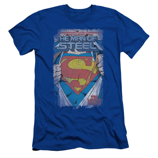 Superman Legendary Slim Fit Mens T Shirt Royal Blue