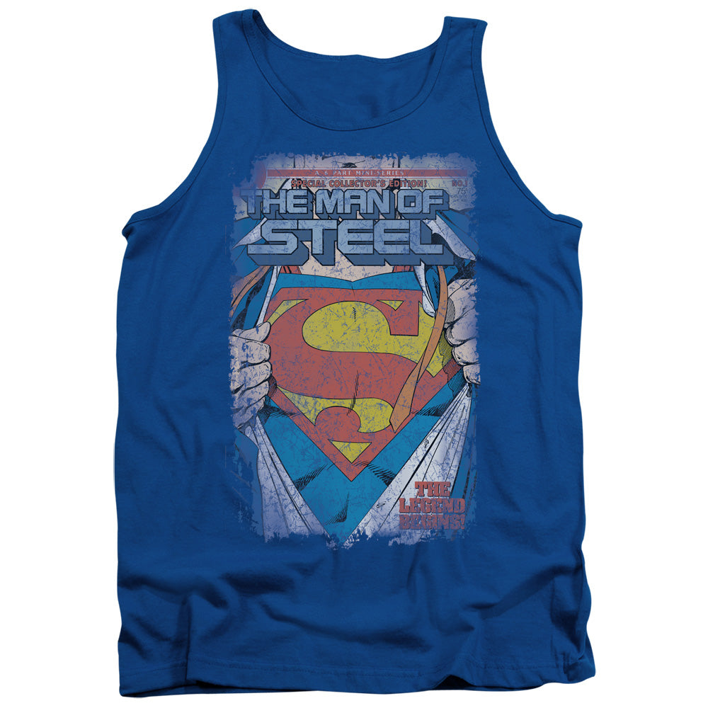 Superman Legendary Mens Tank Top Shirt Royal Blue