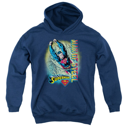 Superman Breakthrough Kids Youth Hoodie Navy