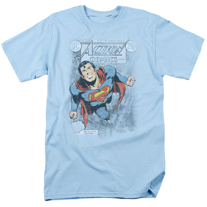 Superman Action #419 Distress Mens T Shirt Slate