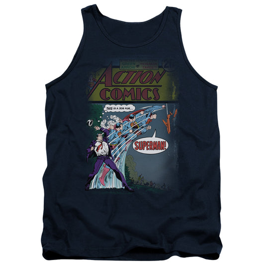 Superman Quick Change Mens Tank Top Shirt Navy