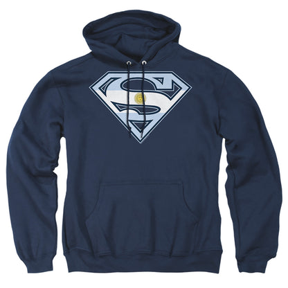 Superman Argentinian Shield Mens Hoodie Navy