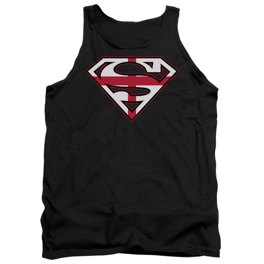 Superman English Shield Mens Tank Top Shirt Black