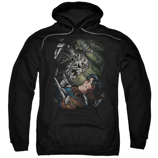 Superman Epic Battle Mens Hoodie Black