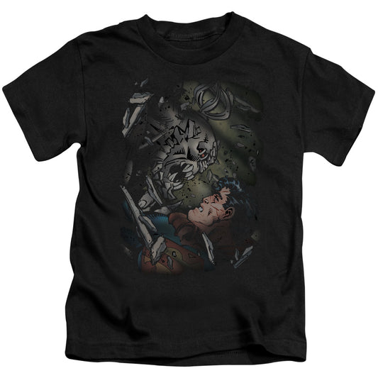 Superman Epic Battle Juvenile Kids Youth T Shirt Black