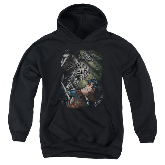 Superman Epic Battle Kids Youth Hoodie Black