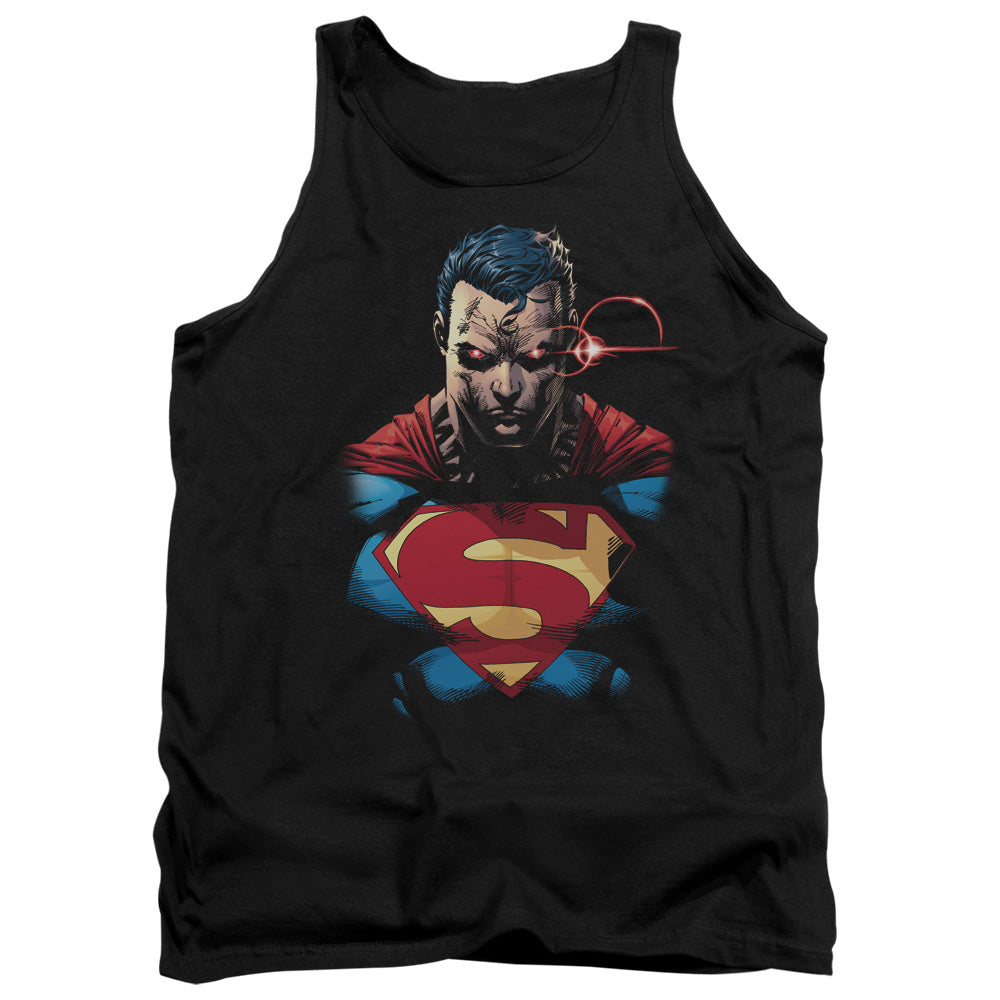 Superman Displeased Mens Tank Top Shirt Black