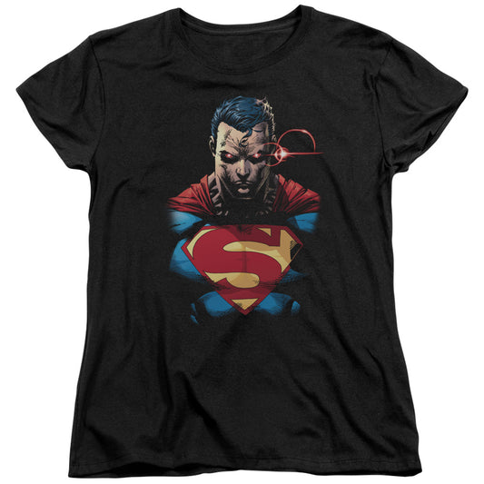 Superman Displeased Womens T Shirt Black