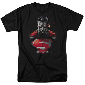 Superman Heat Vision Charged Mens T Shirt Black