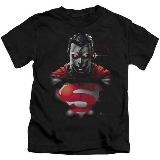 Superman Heat Vision Charged Juvenile Kids Youth T Shirt Black