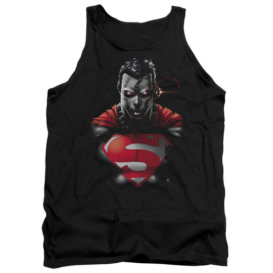 Superman Heat Vision Charged Mens Tank Top Shirt Black