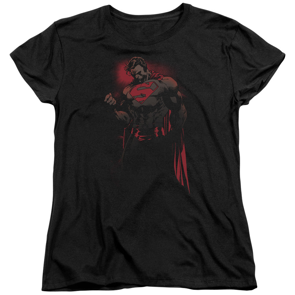 Superman Red Son Womens T Shirt Black