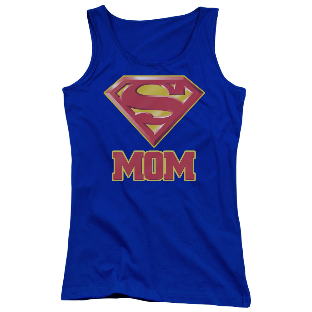 Superman Super Mom Womens Tank Top Shirt Royal Blue