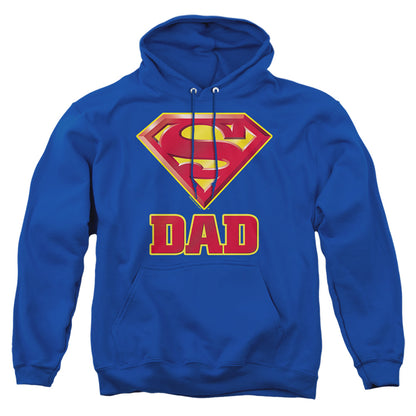 Superman Super Dad Mens Hoodie Royal Blue