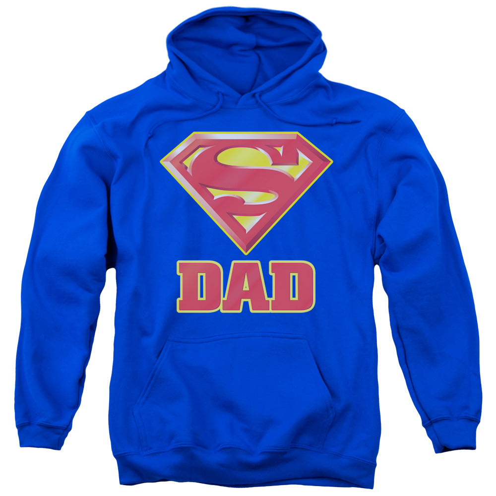 Superman Super Dad Mens Hoodie Royal Blue