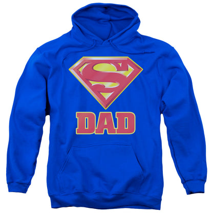 Superman Super Dad Mens Hoodie Royal Blue