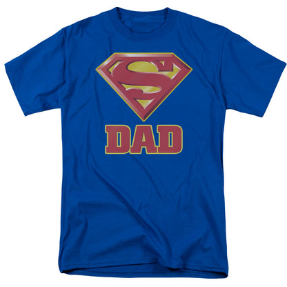 Superman Super Dad Mens T Shirt Royal Blue