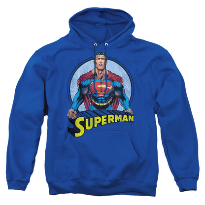 Superman Flying High Again Mens Hoodie Royal Blue