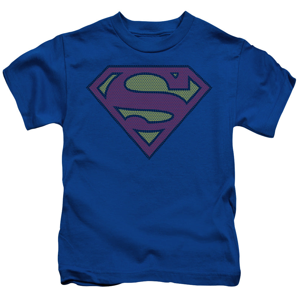 Superman Little Logos Juvenile Kids Youth T Shirt Royal Blue