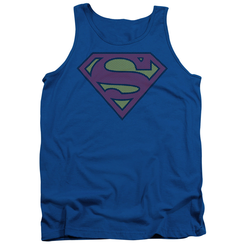 Superman Little Logos Mens Tank Top Shirt Royal Blue