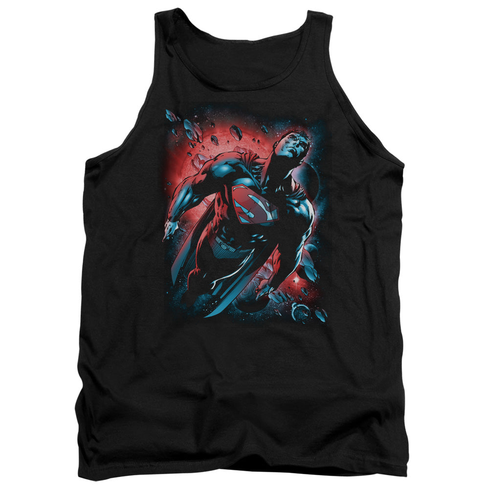 Superman Red Sun Mens Tank Top Shirt Black