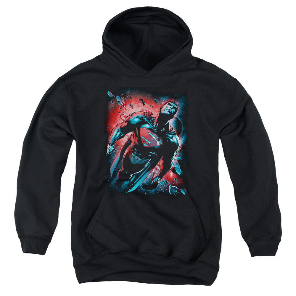 Superman Red Sun Kids Youth Hoodie Black