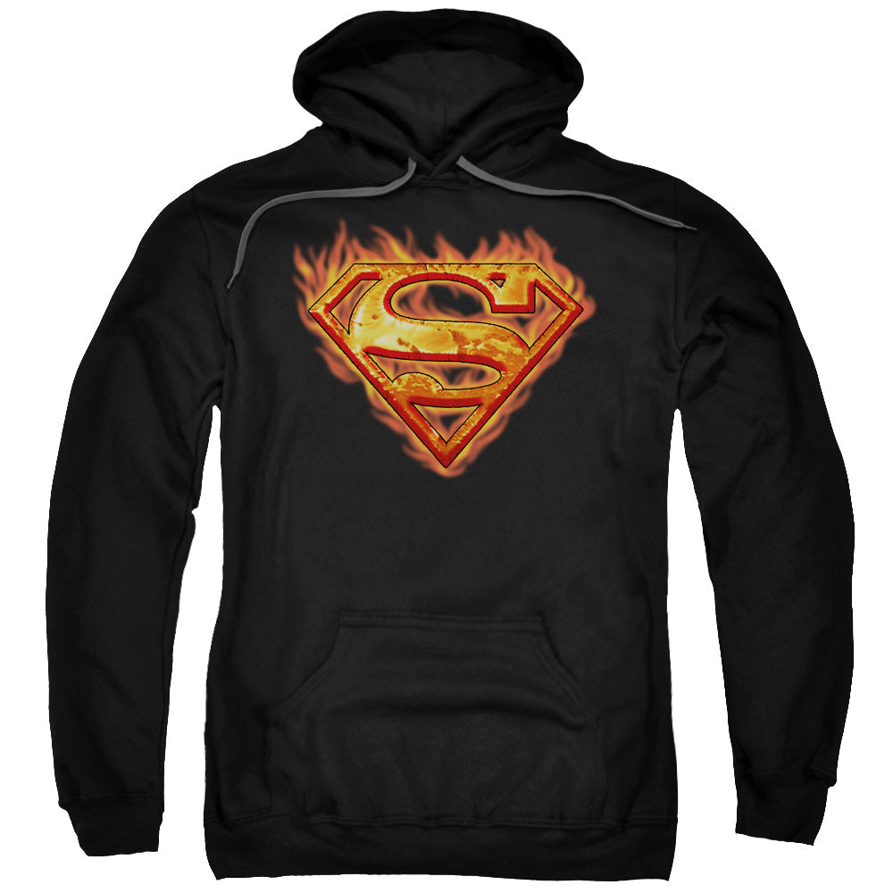 Superman Hot Metal Mens Hoodie Black