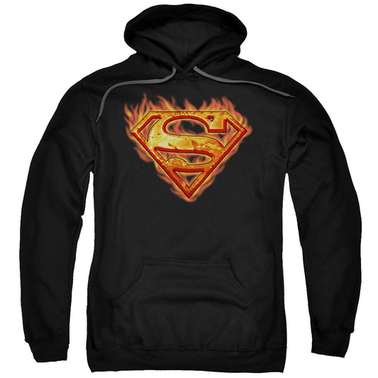 Superman Hot Metal Mens Hoodie Black