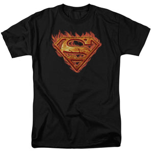 Superman Hot Metal Mens T Shirt Black