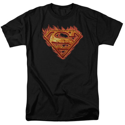 Superman Hot Metal Mens T Shirt Black