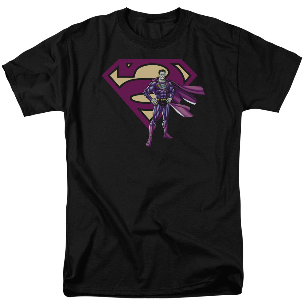 Superman Bizarro & Logo Mens T Shirt Black 