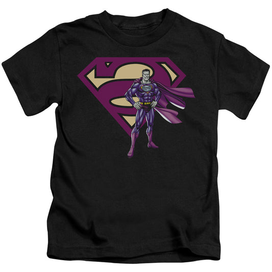 Superman Bizarro & Logo Juvenile Kids Youth T Shirt Black