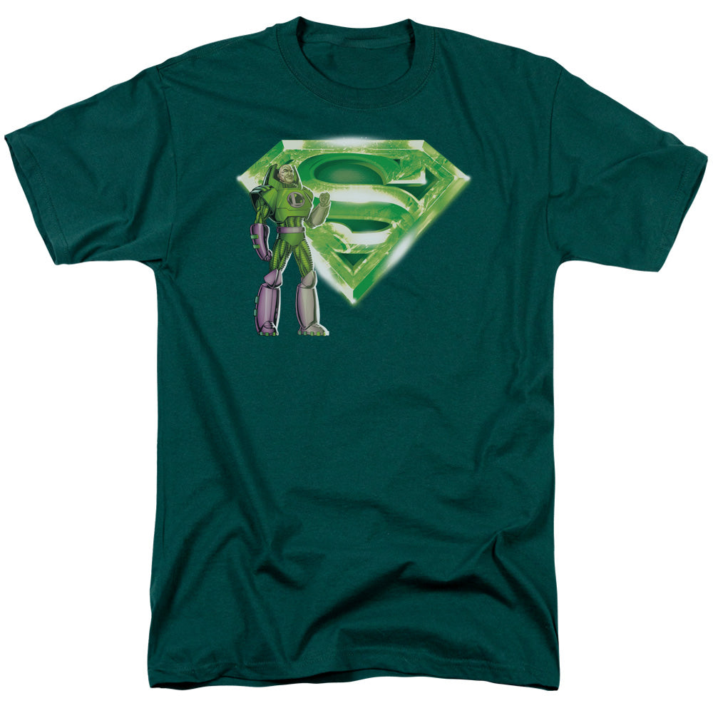 Superman Lex & Kryptonite Logo Mens T Shirt Hunter Green