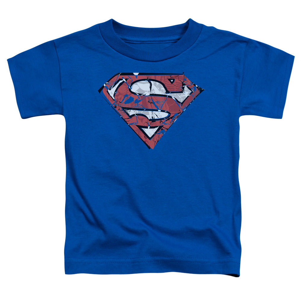 Superman Ripped And Shredded Toddler Kids Youth T Shirt Royal Blue